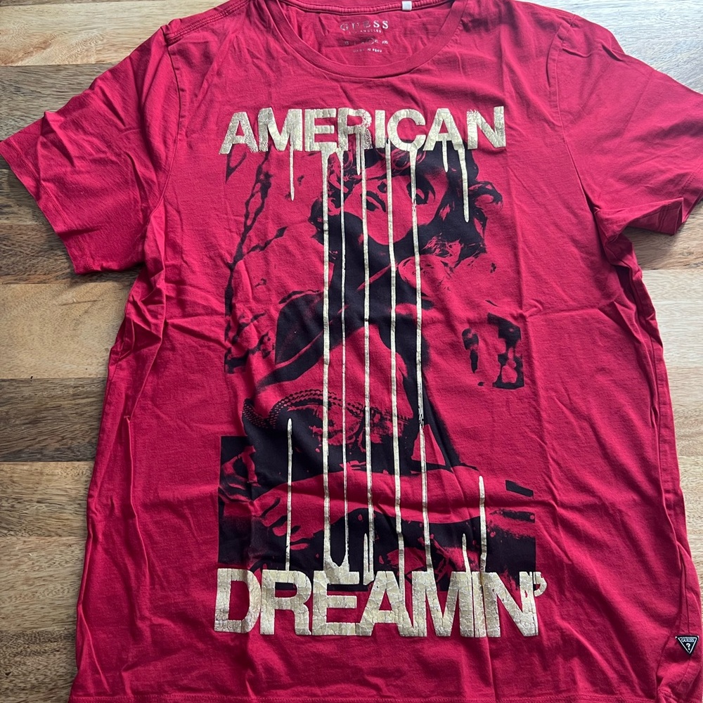 Guess American Dreamin' Red Graphic T-Shirt
